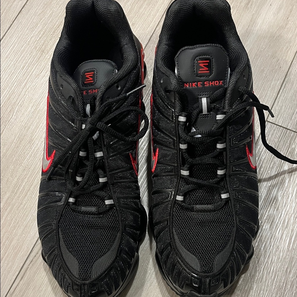 Nike Shox Black with Red Highlights
